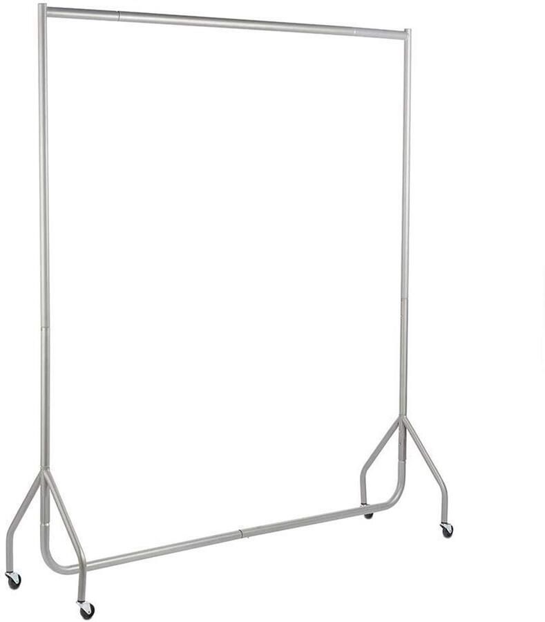 Zware Kleding Rail 6ft x 5ft Zilver Grijs Eenvoudig te Monteren