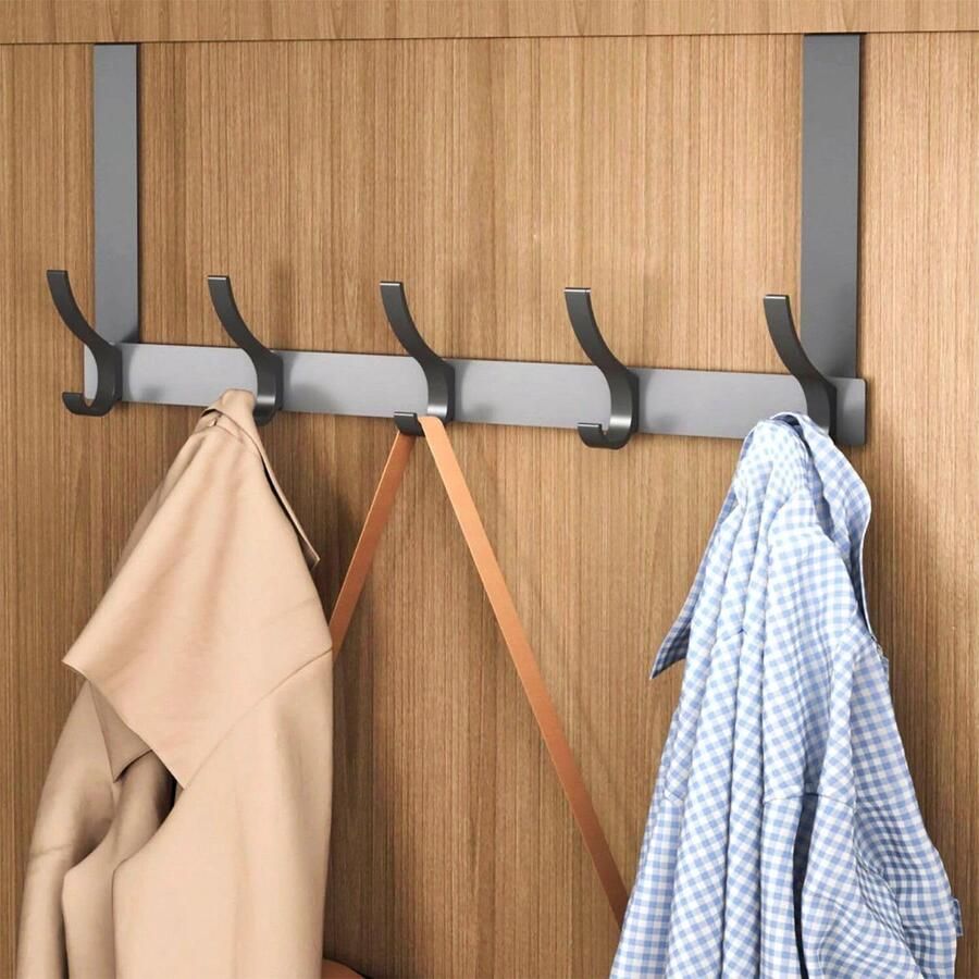 Zware kleerhaken dubbele haak ontwerp over deur kapstok slaapkamers kleding jassen handdoeken tassen