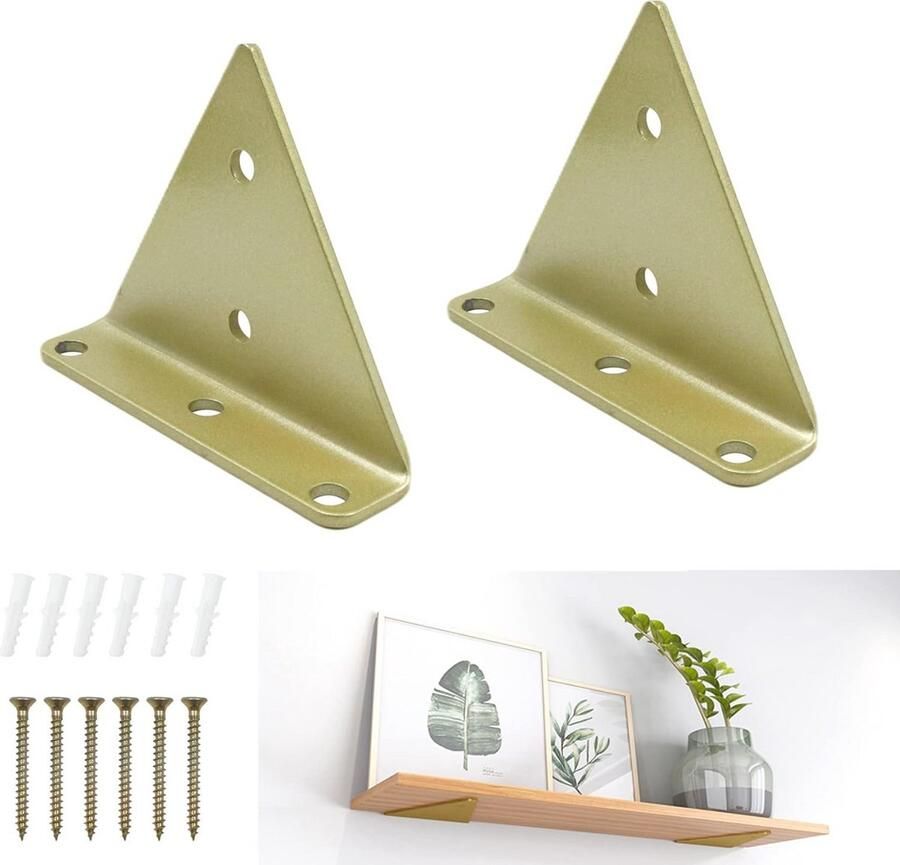 Zware Plankdrager Hoekbeugels voor Wandrek Verstevigingssteunen Onzichtbare Plankhouders 2 Stuks