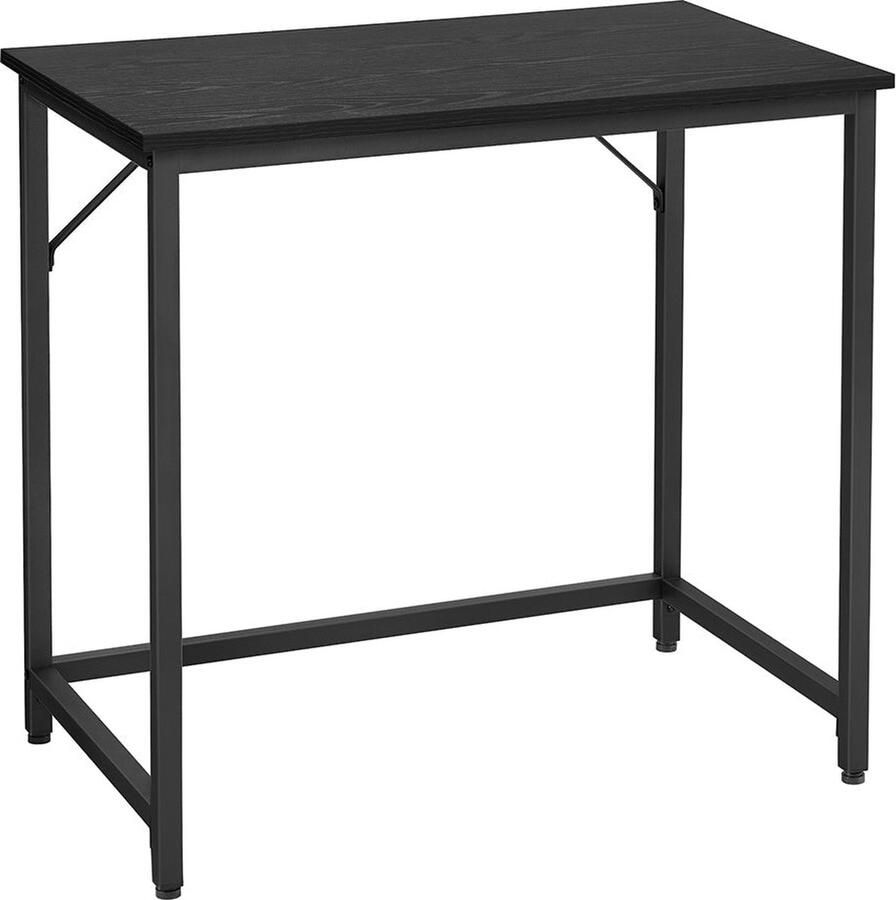 Rootz Living Rootz Zwart Bureau Studietafel Schrijfbureau Spaanplaat en staal Lichtgewicht Eenvoudige montage Modern design 50 cm x 80 cm x 76 cm - Foto 2