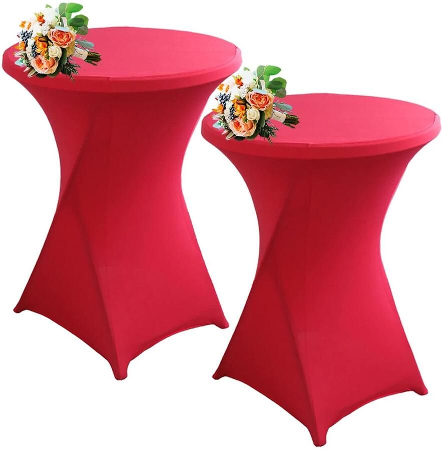 Zwart Cocktail Tafelkleed Stretch Spandex Set van 1 2 4 60 80 cm