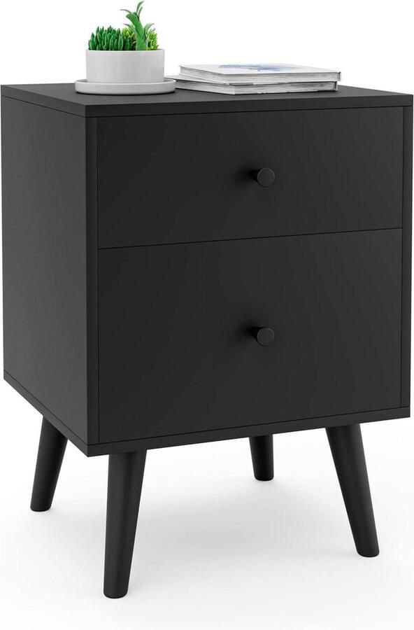 Zwart nachtkastje 45 x 395 x 62 cm moderne stijl nachtkastje zwart 60 cm hoog