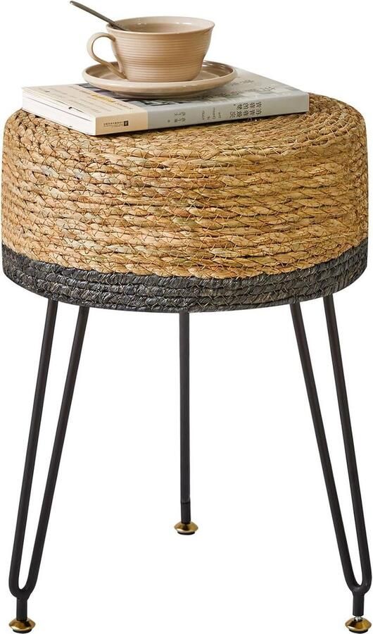 Zwart voetenbank HBD029B luxe design met comfortabele bekleding