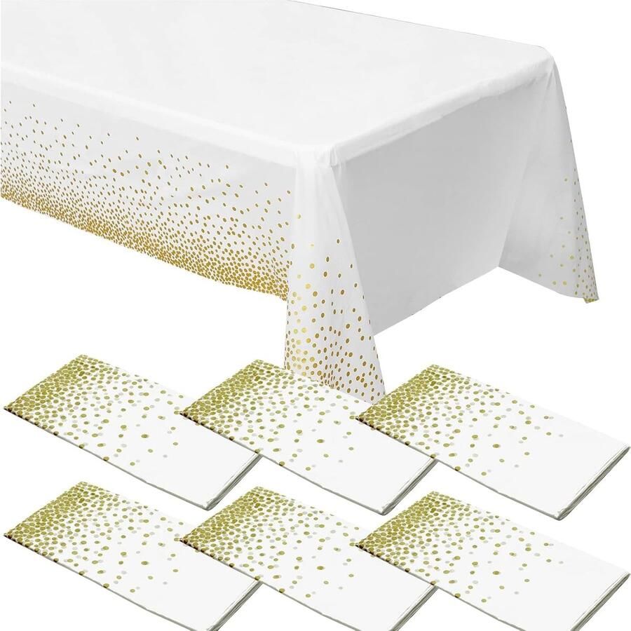 Zwart-wit Dambord Tafelkleed Waterdicht 274 cm x 137 cm Wegwerp