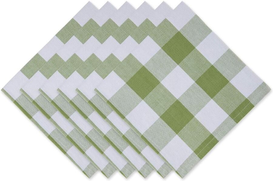 Zwart-witte stoffen servetten set van 6 100% katoen 20x20 inch