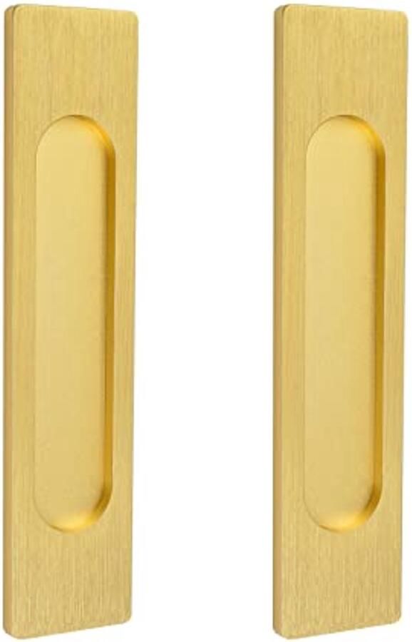 Zwart Zelfklevende Meubelgrepen 2 Stuks Aluminium Rechthoekig voor Schuifdeuren en Kasten