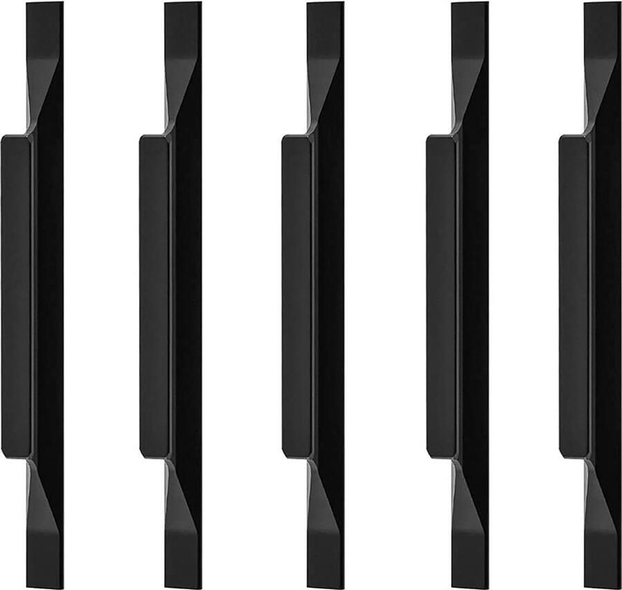 Zwarte Aluminium Trekgrepen Set van 10 Ideaal voor Kasten