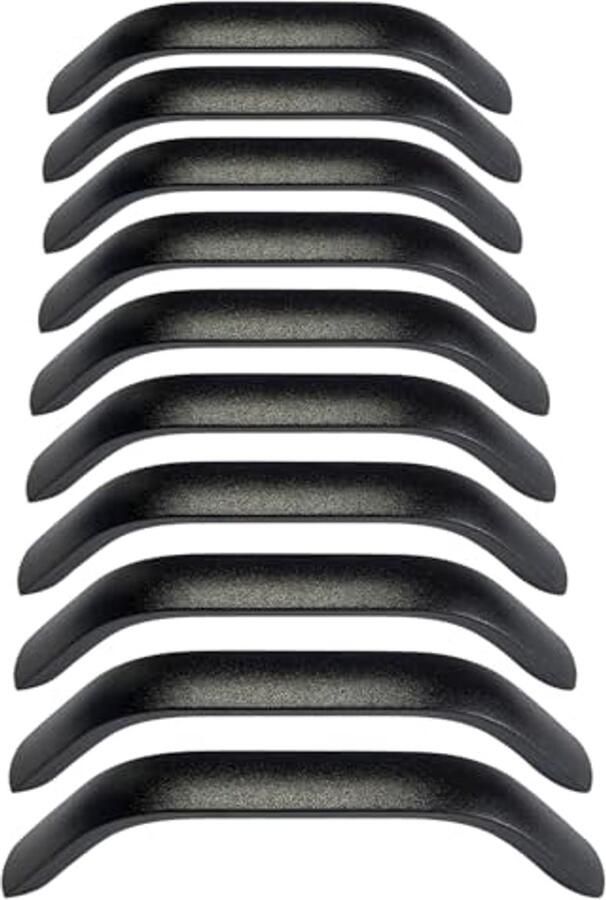 Zwarte Booghandgreep voor Keuken en Badkamer 240 mm Gatcentrum 224 mm Lengte Set van 10 Stuks