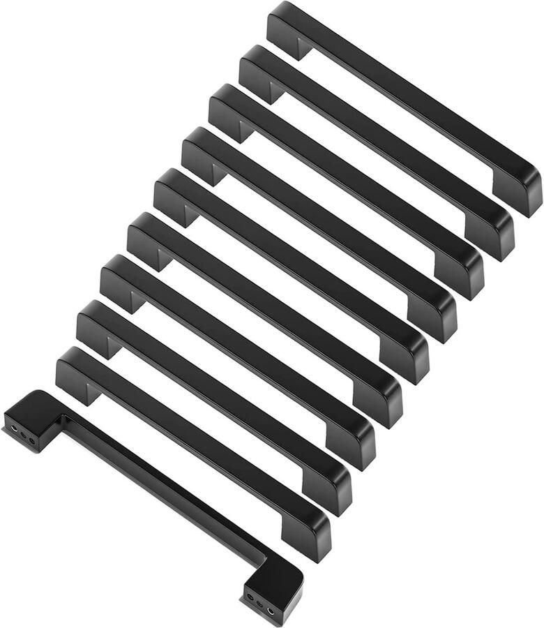 Zwarte Deurgrepen Keukenstang T-bar 10 Stuks Zinklegering 96 mm