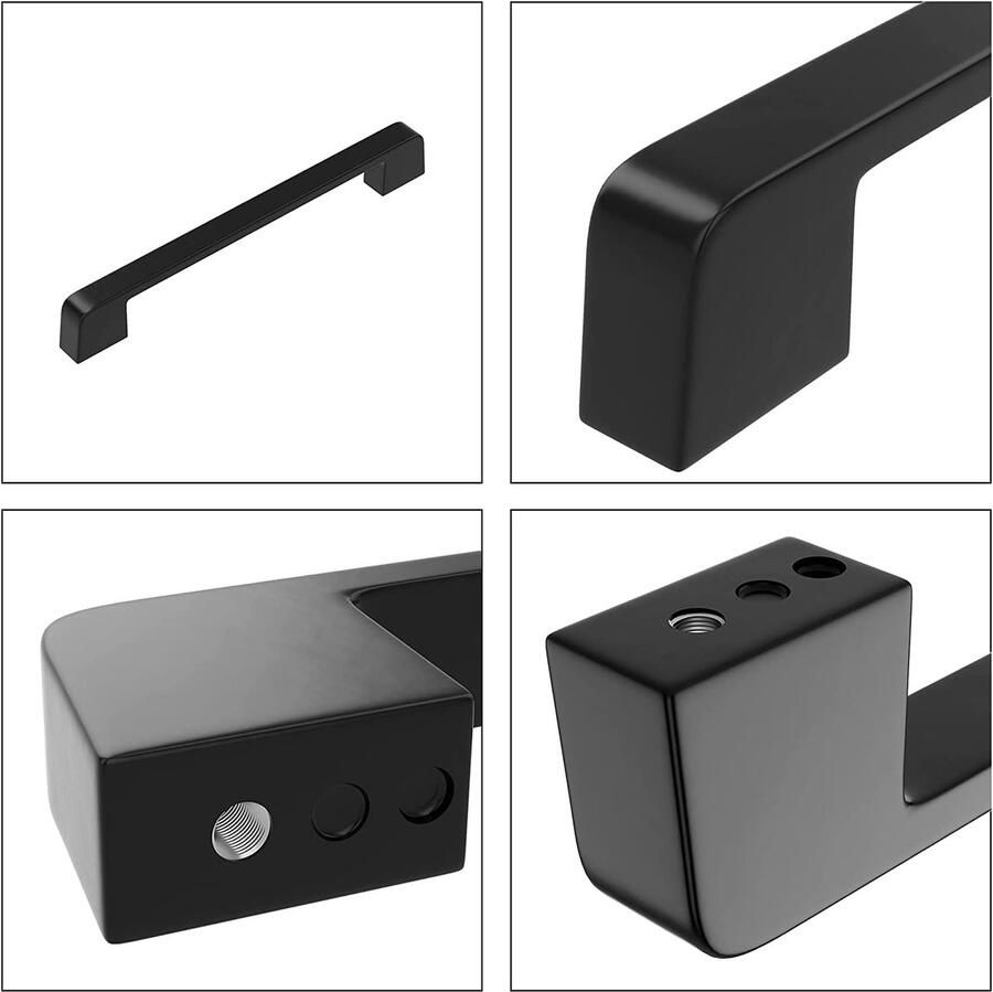 Zwarte Deurgrepen Zinklegering T-bar Handgrepen 10 Stuks 96 mm