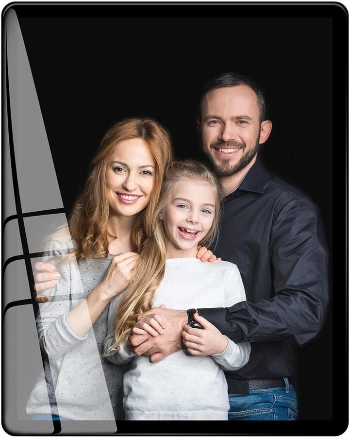 Zwarte fotolijst 11x14 Geschikt voor muur en tafel Glas