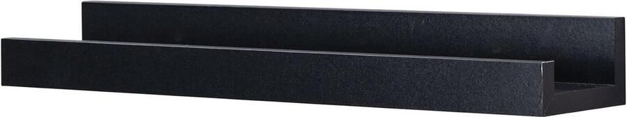 Zwarte fotolijst 40 cm MDF wandrek voor wanddecoratie en galerijlijst