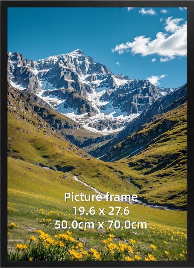 Zwarte fotolijst 6x4 geschikt voor muur of bureau set van 6