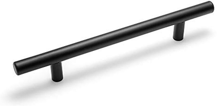 Zwarte handgrepen voor keukenkasten 36 stuks 128 mm roestvrij staal
