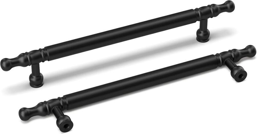 Zwarte Handgrepen voor Meubels 160 mm 10 Stuks