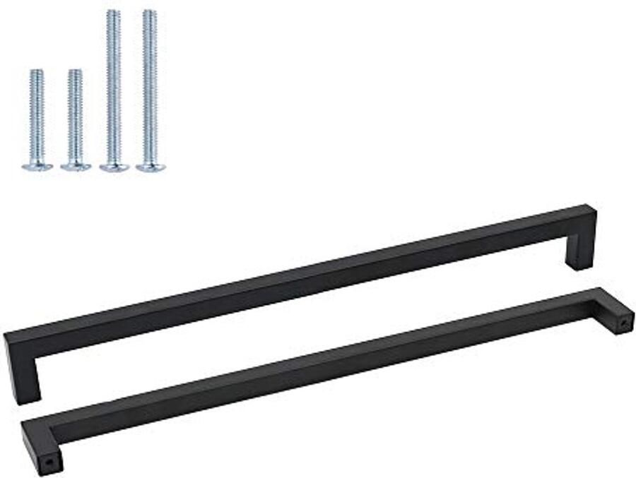 Zwarte Kastgrepen 458 mm Set van 10 Roestvrij Stalen Meubelgrepen voor Keuken en Lades