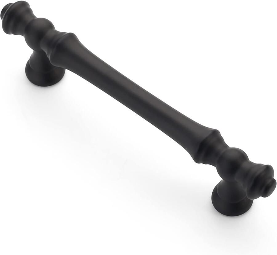 Zwarte kastgrepen 6 stuks zinklegering gatafstand 96 mm