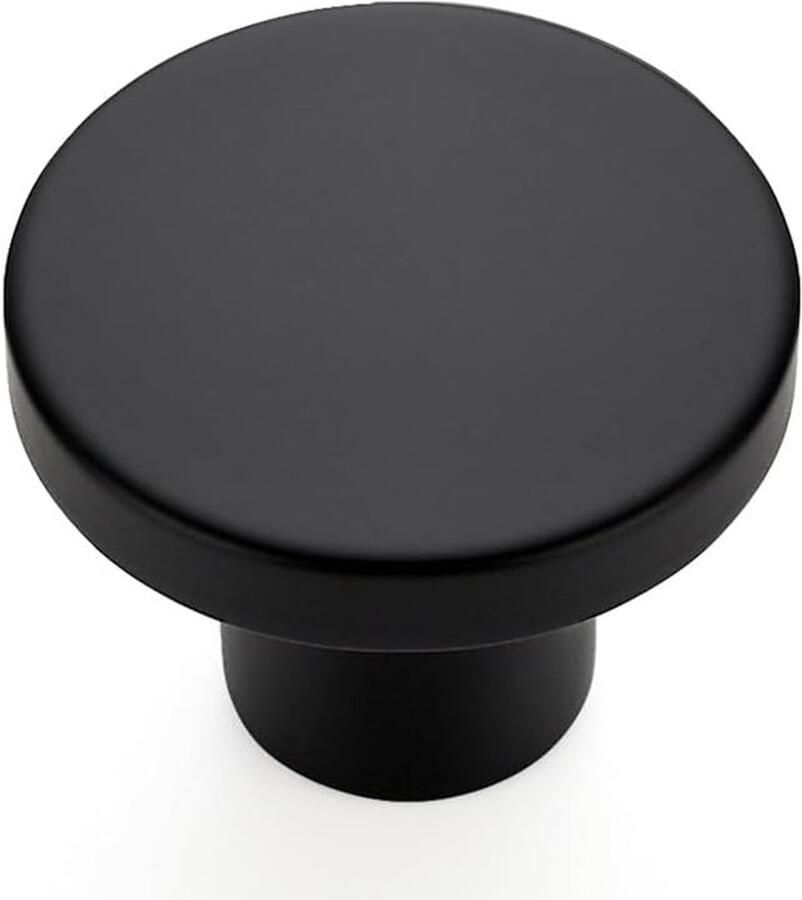Zwarte kastknoppen 30 mm 20 stuks voor kasten en lades
