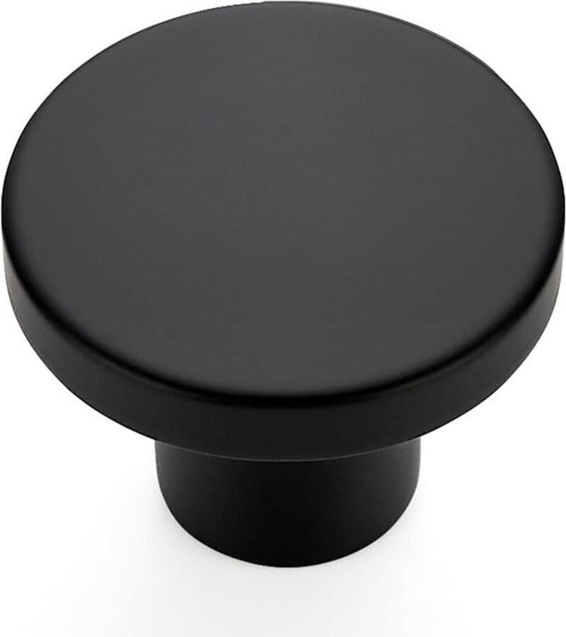 Ibenzoa Kastknoppen Set van 10 Stuks Zwarte Ronde Knoppen voor Kasten en Lades 30 mm