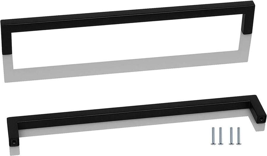 2 stuks zwarte keukenkast-handgrepen lade handgrepen badkamer handgrepen 320mm ANSIEDIO cabinet handle black