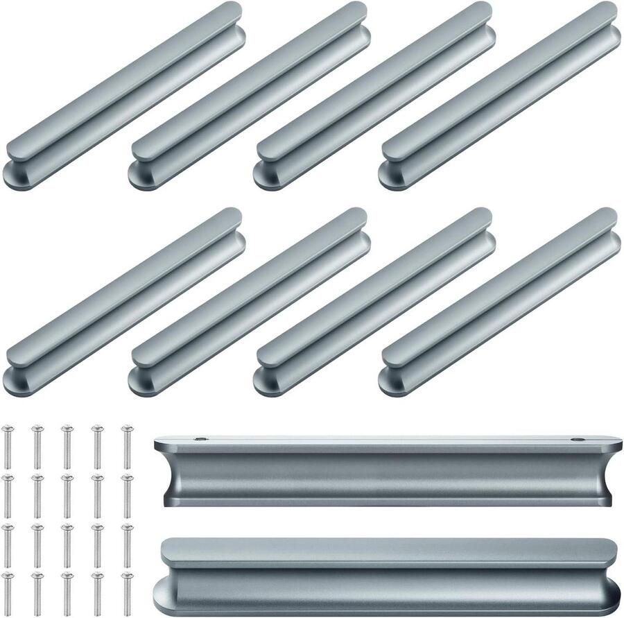 Zwarte ladehandgrepen keuken en badkamer vintage kastdeurklink grijs 10 stuks 120 mm