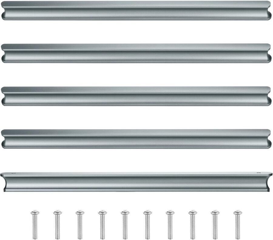 Zwarte ladehandgrepen vintage stijl 5 stuks 250 mm