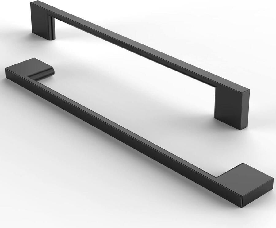 5 stuks zwarte meubel grepen 192 mm gatafstand mat zwart roestvrij staal cabinet handle black - Foto 2
