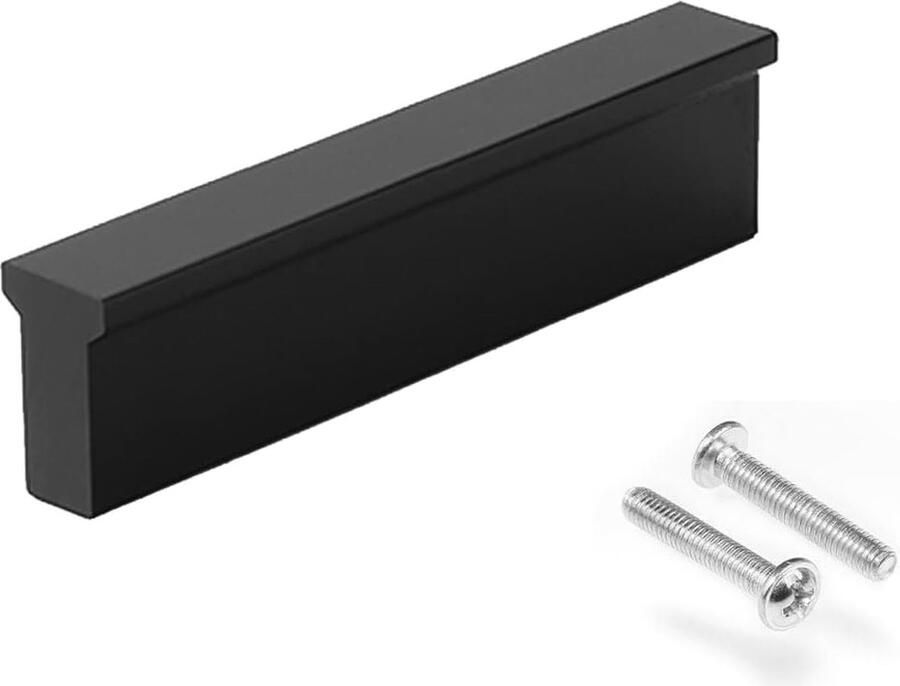 Zwarte Meubelgrepen 96 mm Aluminium Keukengrepen voor Kasten en Lades 2 Stuks