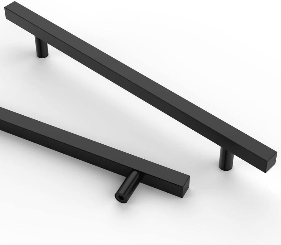 Zwarte meubelgrepen set van 10 roestvrij staal 160 mm