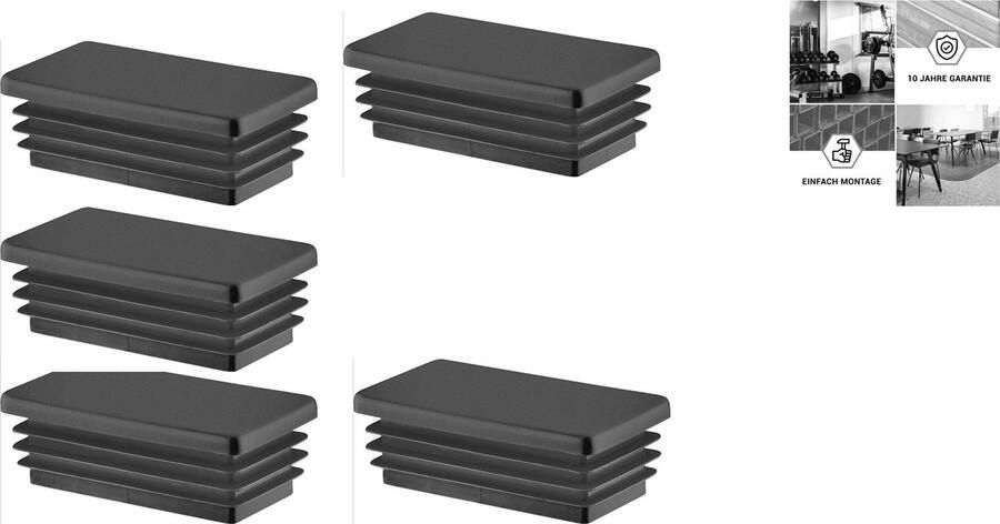 Zwarte meubelpoothoezen Rubberen stoelpoothoezen -beschermers voor de poten van hardhouten vloeren Stoelen Meubels (verpakking van 5 stuks zwart)