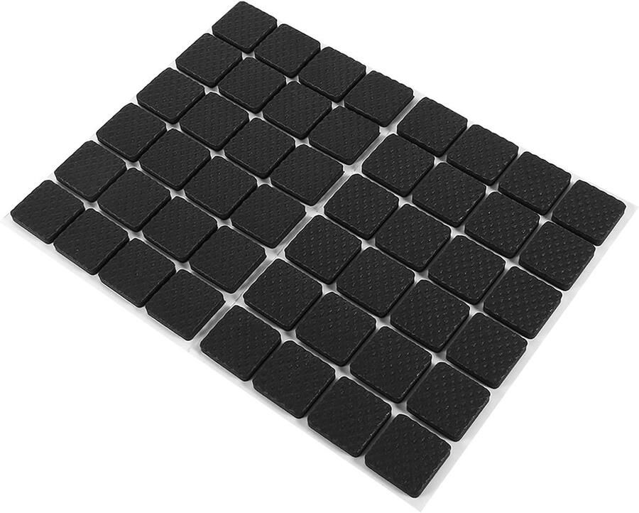 Rubberen-Voetjes-antislip-Kasten-Zelfklevend-Meubelladen-antislipvullingen-Elektronica-Kleine-Huishoudelijke-Apparaten-Fotolijsten-Geschikt-voor-Zwarte-Kleur-Kwadraat-48-Stuks - Foto 2