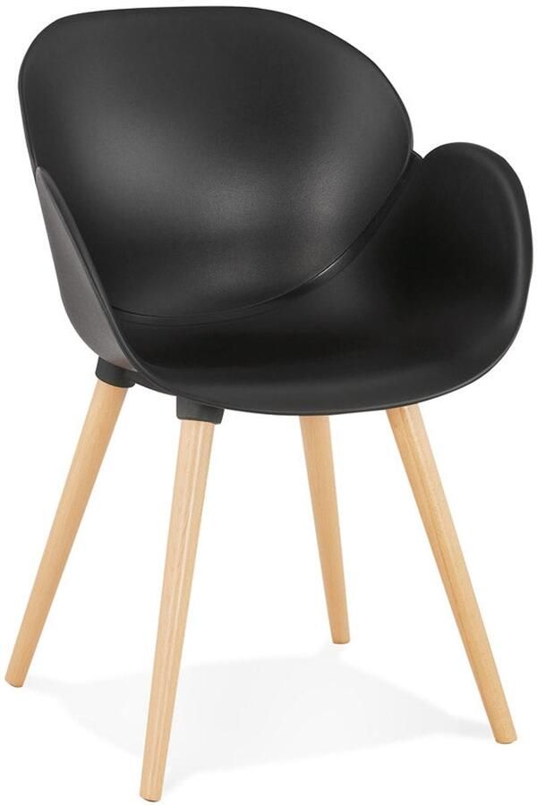 Zwarte Scandinavische Designstoel Eetkamerstoel Ultiem Comfort & Duurzaamheid