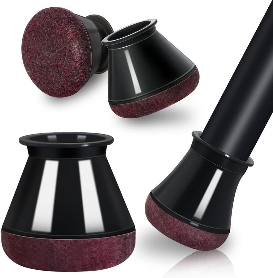 Zwarte Siliconen Stoelbeen Beschermers 24 Stuks Geen Krassen Geluidloos