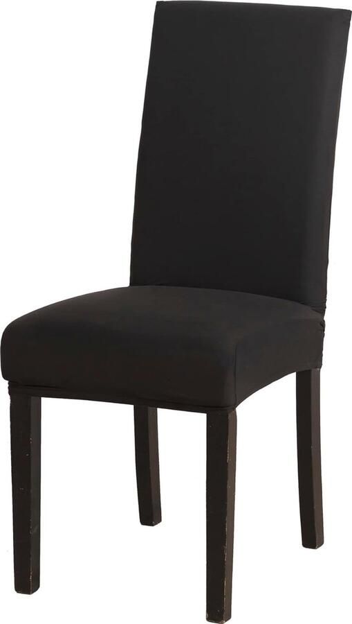 Zwarte Stoelhoezen voor Uittrekbare Stoelen 6 Stuks Afneembaar en Wasbaar Perfect voor Eetkamers en Evenementen