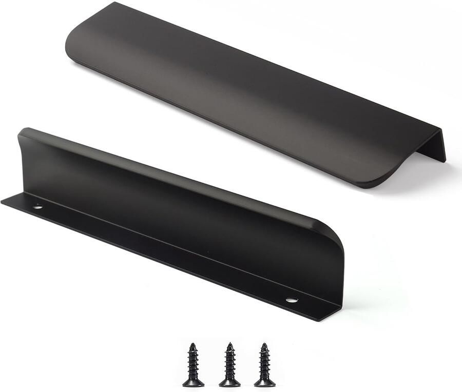 Zwarte Vinger Trek voor Keukenkasten Modern Design 5 Stuks 18 cm