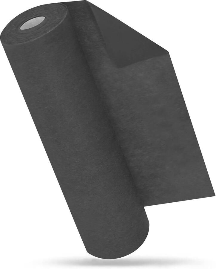 Zwarte Vlies Tafelloper Modern en Veelzijdig 30 cm x 25 m