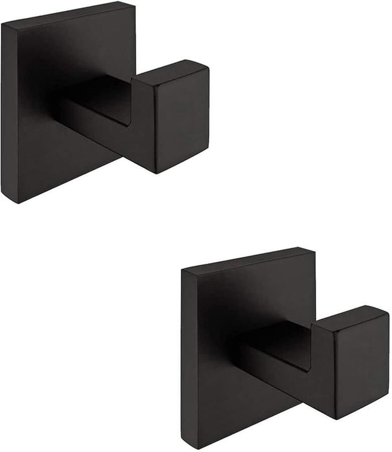 Zwarte Wandkapstok Matte afwerking Roestvrij staal Modern design