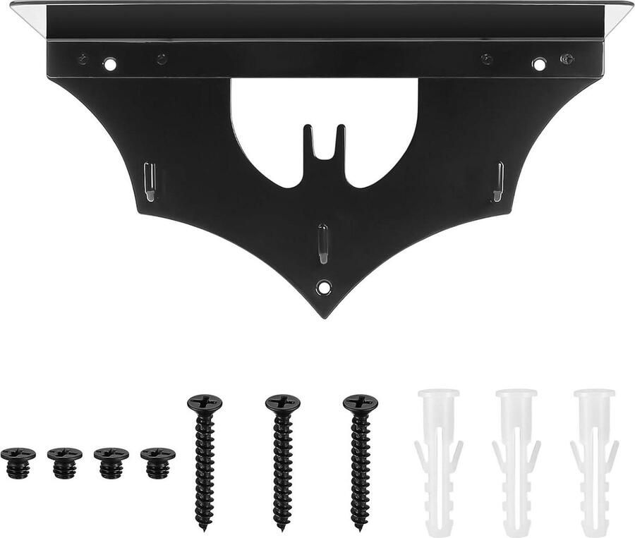 Zwarte Zwevende Planken Gotische Spinnenweb Design Ideaal voor Halloween Decoratie 1 Stuk Zwart