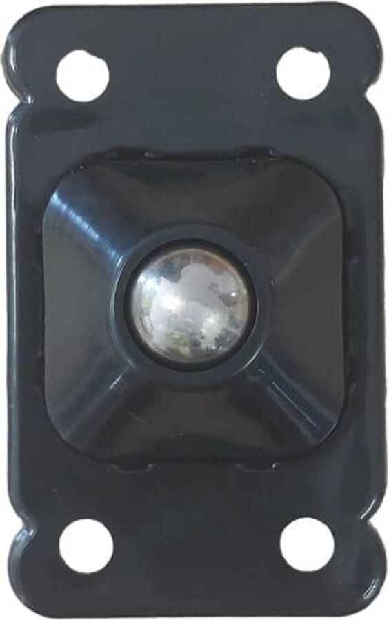 Zwenkwielen Rechthoek RVS Zelfklevende meubelwielen voor onder meubels en opbergdozen Zwart