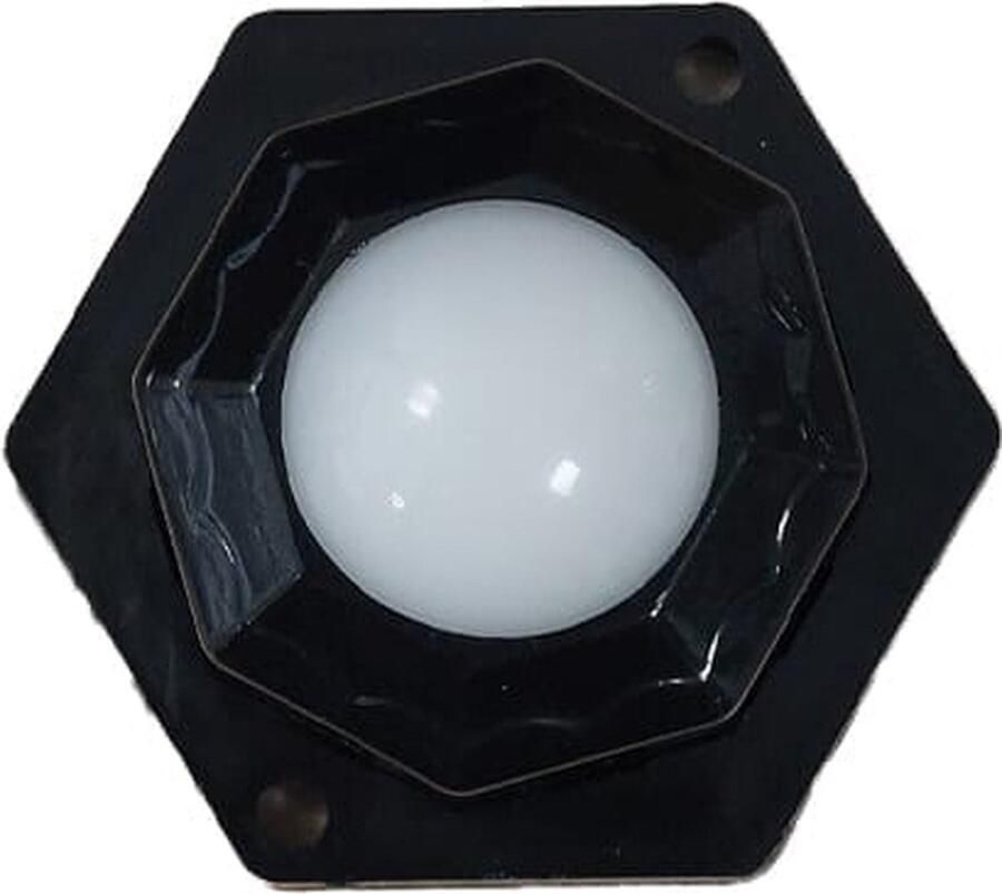 Zwenkwielen Zeshoek Plastic Zelfklevende meubelwielen voor onder meubels en opbergdozen Zwart