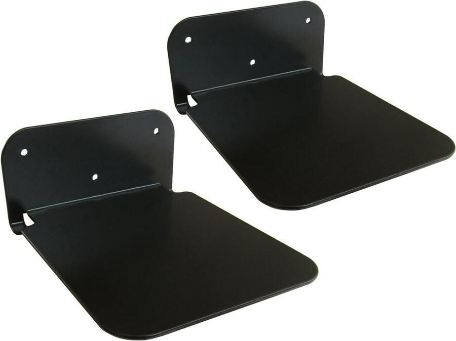 Zwevend metalen wandgemonteerde plank boekenlegger onzichtbare boekenkast (2 stuks zwart)