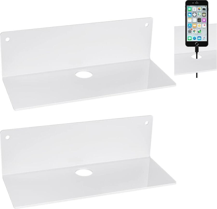 Zwevend Rek Wandplanken Set van 2 Hoogwaardig Acryl 22 9 x 9 5 x 6 cm