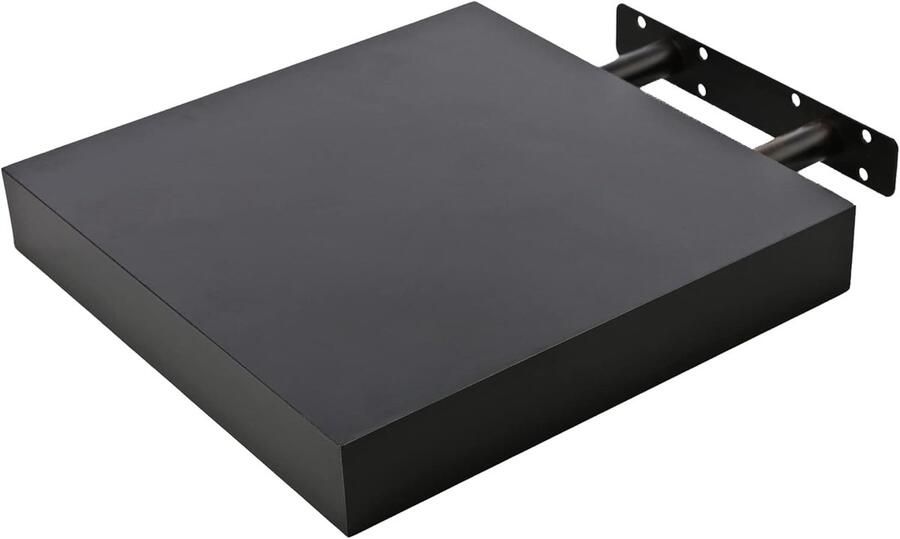 Zwevend Wandrek Houten Opbergplank 1 stuk wengé 25 x 25 x 4 cm