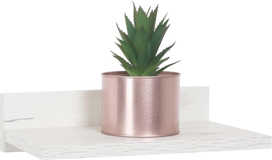 Zwevend Wandrek 30 x 8 x 19 cm Eikenlook en Wit