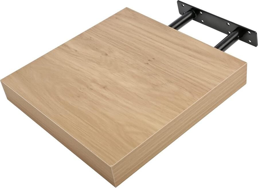 Zwevend Wandrek Decoratief 1 stuk Eiken 25 x 25 x 4 cm