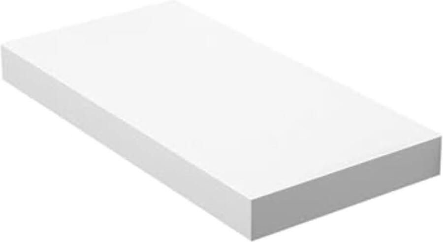 Zwevend Wandrek decoratief en praktisch 1 stuk wit MDF 40 x 20 x 3 8 cm