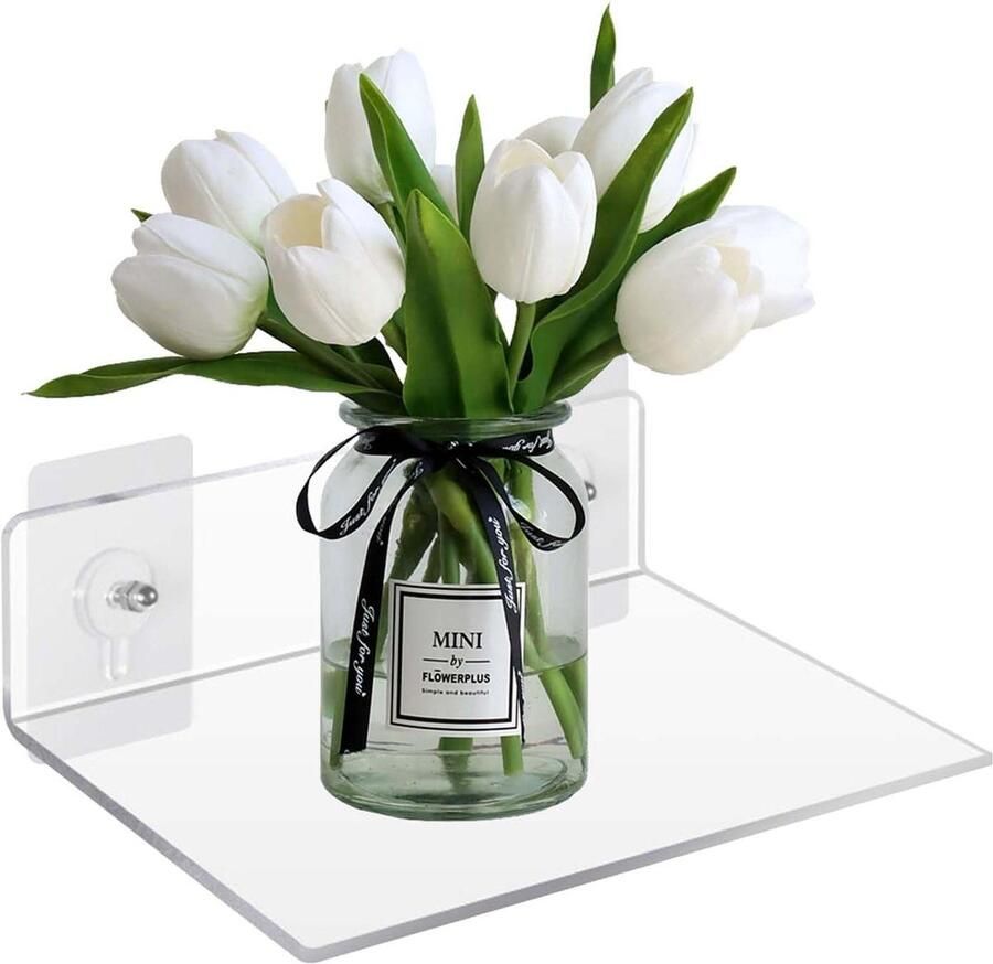 Zwevend wandrek van acryl zonder boren – modern design voor elke kamer!