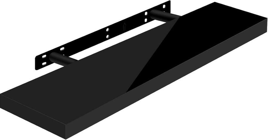 Zwevend wandrek veelzijdig en stevig 1 stuk FSC-gecertificeerd hout 70 x 22 9 x 3 8 cm