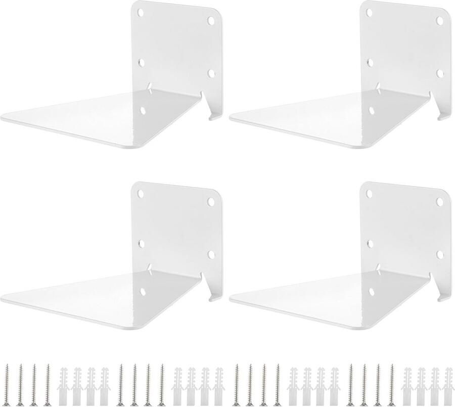 Zwevende Boekenkast Wit Onzichtbare Wandplank voor Boeken en Decoratie