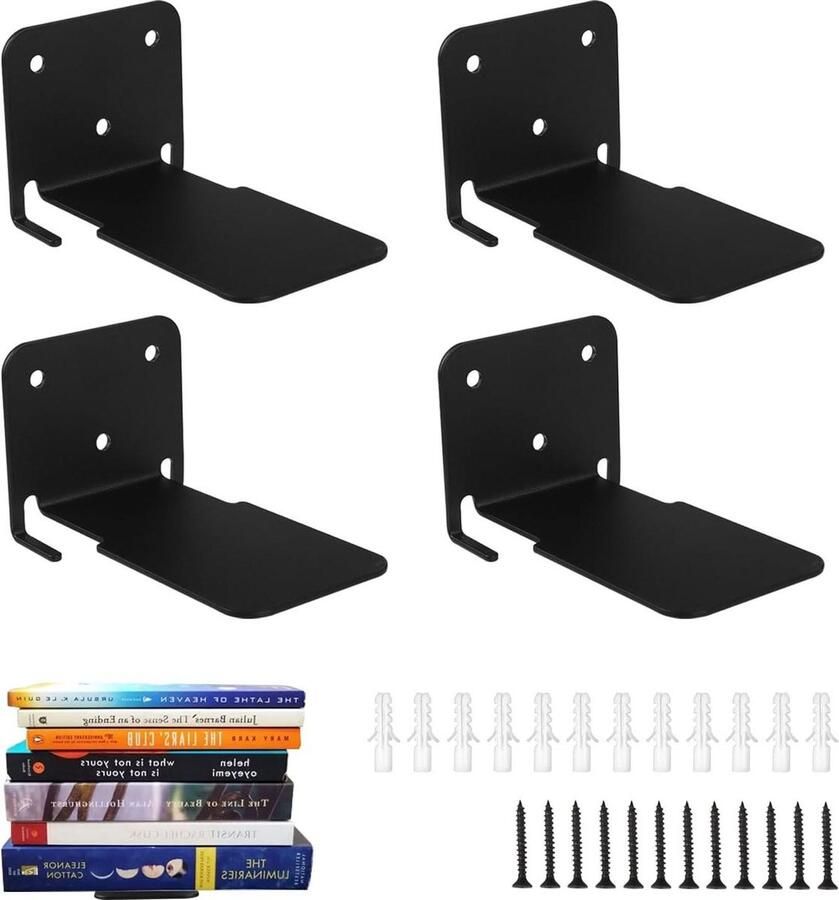 Zwevende boekenplank metaal stabiel voor kantoor onzichtbare boekenkast woonkamer